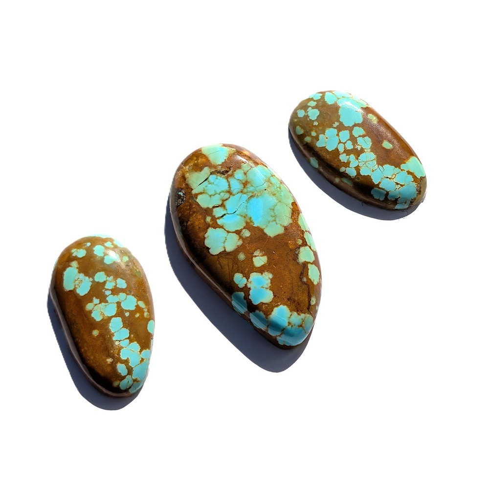 Authentic No. 8 Mine Turquoise RARE 100 Carats Spiderweb Matrix Nevada USA Gem * - Picture 3 of 10